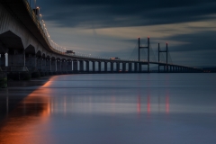 Second Severn Crossing Bridge at night/Welsh landscape photography