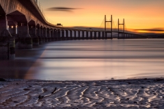 Wales Landscape Photography / Second Severn Crossing Bridge at sunset.