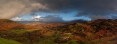 Wales Landscape Photography /Misty sunrise over Snowdonia view from Capel Curig North Wales