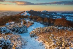 Winter sunrise Malvern Hills landscape photography prints for sale