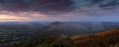 Malvern Hills at misty Autumn sunrise/Landscape Photography Worcestershire prints for sale