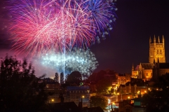 Worcester Cathedral festival fireworks/Landscape Photography Worcestershire prints for sale