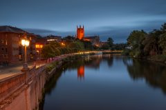 Worcester Cathedral at night/Landscape Photography Worcestershire prints for sale