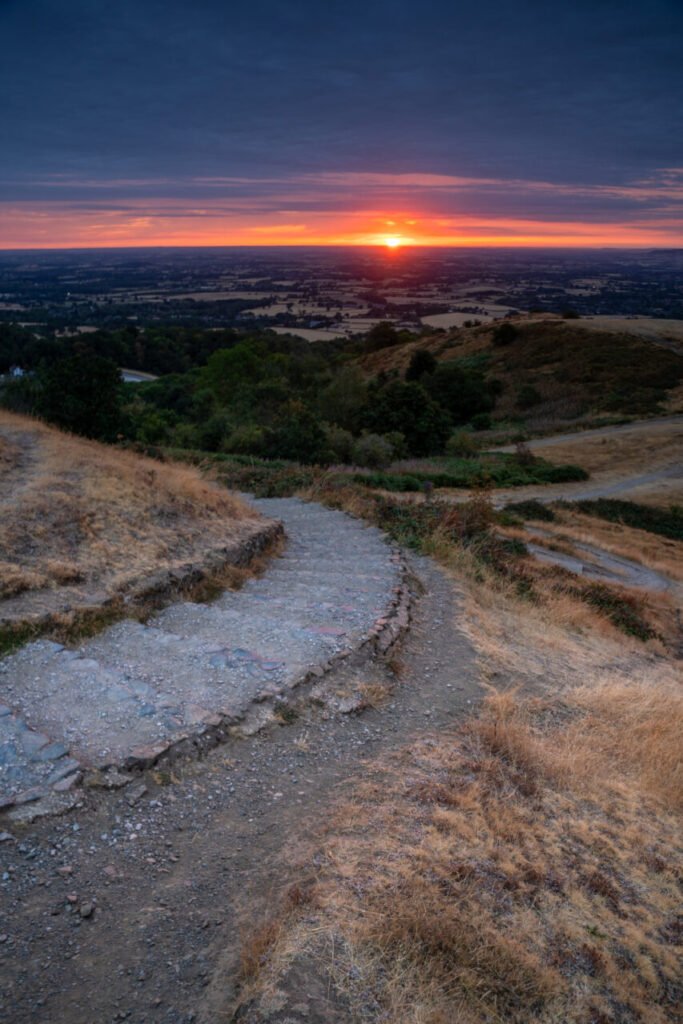 Malvern Hills landscape photography from sunrise walks