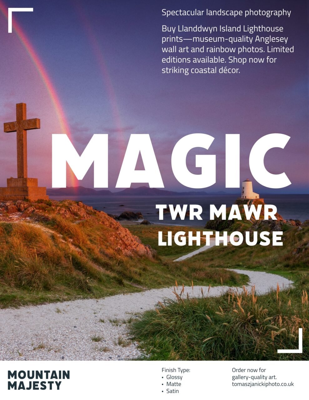 Llanddwyn Island Lighthouse Spectacular landscape photography prints for sale